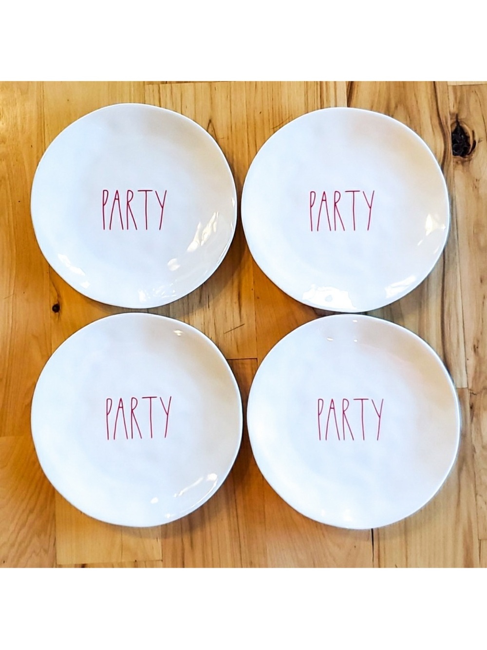 Rae Dunn Melamine Party Plates
Set of 4